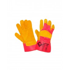 Перчатки ДИГГЕР спилковые комб-е, желто-красные, р-р. 10,5 в уп. 72 пары (пер 610)
