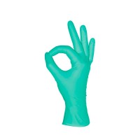 Перчатки одноразовые зеленые,нитриловые,неопудренные, р.S,M,L,XL, цена за пару (..