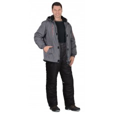 Костюм СИРИУС-АЛЕКС зимний: куртка, брюки, темно-серый, тк.Таслан
