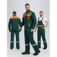 Костюм Итрорис-2 СОП (тк.Саржа,250) п/к, т.зеленый/оранжевый