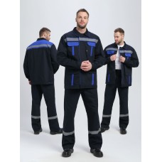 Костюм Итрорис-1 СОП (тк.Саржа,250) брюки, т.синий/васильковый