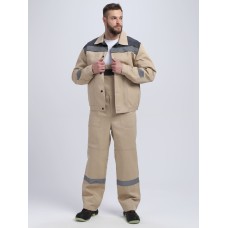 Костюм Лигор-2 СОП (тк.Смесовая,210) п/к, бежевый/т.серый