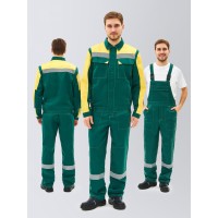 Костюм Сфера-2 СОП CH (тк.Смесовая,210) п/к, зеленый/желтый