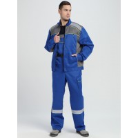 Костюм Практичный-2 СОП CH (тк.Смесовая,210) п/к, васильковый/серый
