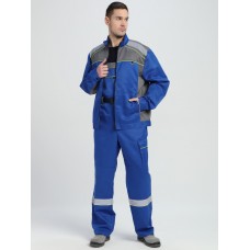 Костюм Практичный-2 СОП CH (тк.Смесовая,210) п/к, васильковый/серый