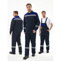 Костюм Липецк-2 СОП CH (тк.Смесовая,280) п/к, т.синий/васильковый
