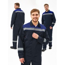 Костюм Липецк-1 СОП CH (тк.Смесовая,280) брюки, т.синий/васильковый