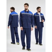 Костюм Бренд (тк.Саржа,240) брюки, синий/васильковый