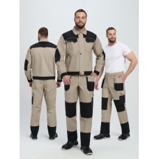 Костюм Вест IMP (тк.Канвас,260) брюки, бежевый/черный