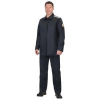 Костюм сварщика СИРИУС-РИГЕЛЬ-РОСС куртка длинная, брюки, черный с серым