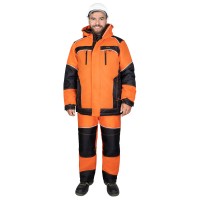 Костюм СИРИУС-АРКТИКА зимний, куртка дл., брюки, кирпичный с чёрным