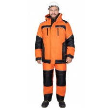 Костюм СИРИУС-АРКТИКА зимний, куртка дл., брюки, кирпичный с чёрным