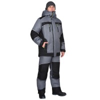 Костюм СИРИУС-АРКТИКА зимний, куртка дл., брюки, средне-серый с черным