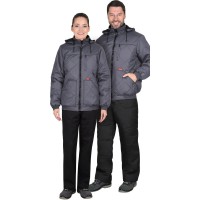 Куртка СИРИУС-ПРАГА-ЛЮКС тёмно-серый баклажан