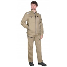 Куртка СИРИУС-ДЕКСТЕР песочная с черной отделкой, тк. стрейч с ВО